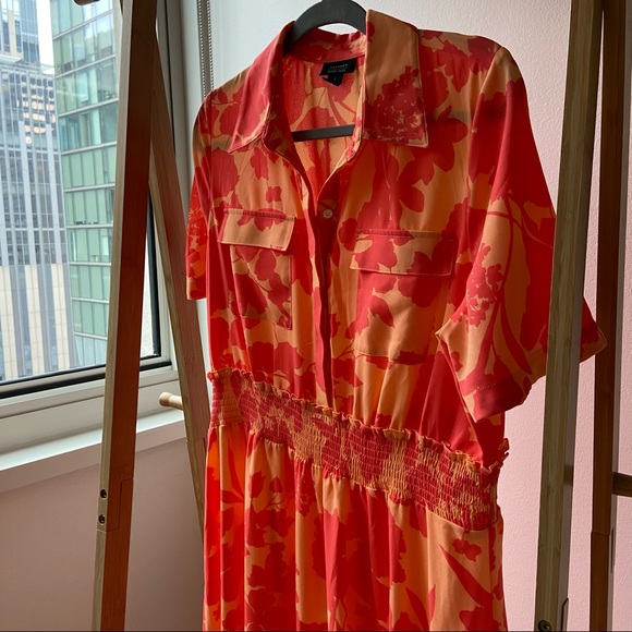 Halogen x Atlantic Pacific Orange Shirt Dress - Picture 6 of 11